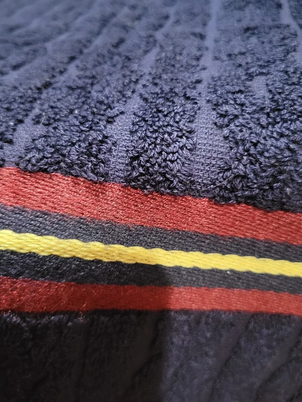 Ralph Lauren Home Navy Cotton Hand Towel Cable 